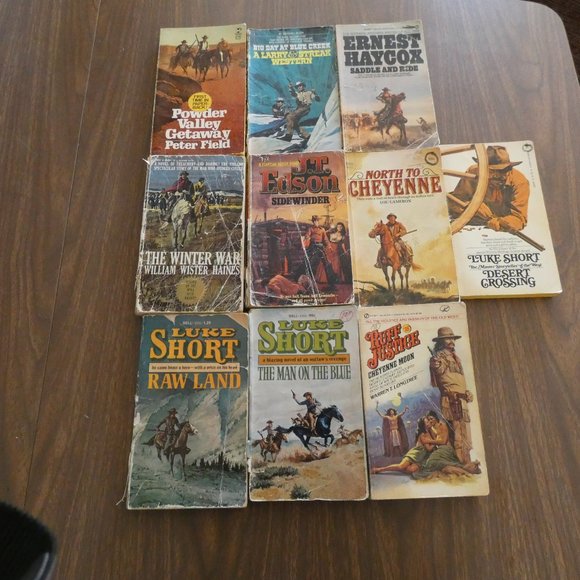 Lot of 10 Vintage 60s 70s Western Paperbacks~ Luke Short and More - Picture 1 of 10